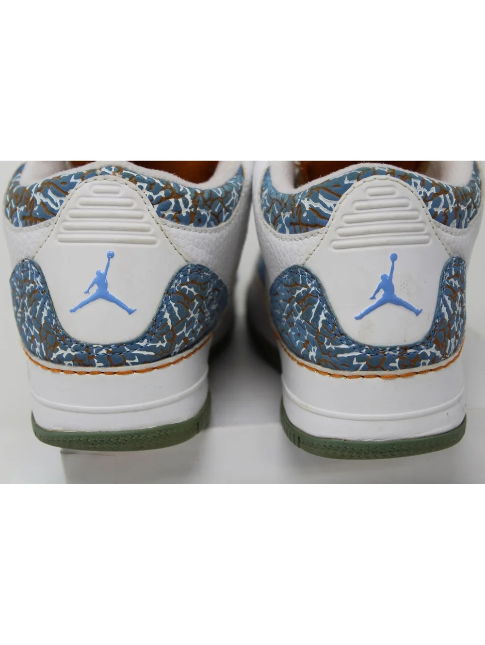 Nike Air Jordan Pre-School AJF 3 Shoes Size 13 C 323948-141 White Blue Orange